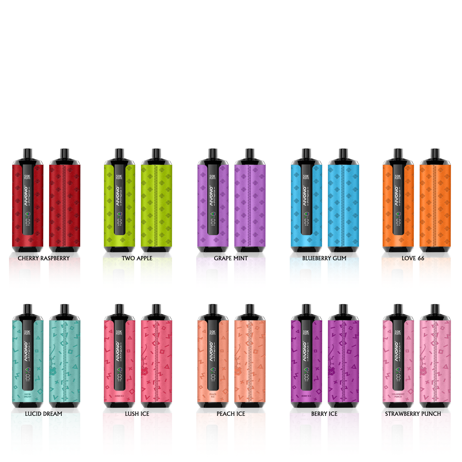 AIM FATMAX 50000 PUFFS flavor lineup